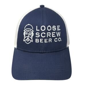Loose Screw Beer Co. Trucker Hat Blue One Size Adjustable Mesh Back Cap America